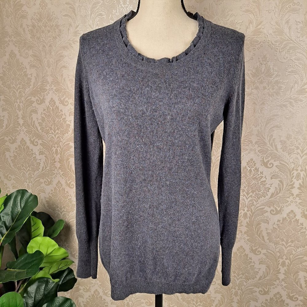 Banana Republic Size Medium Dark Gray Wool/Cashmere Blend Sweater Long Sleeve